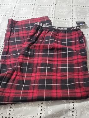 Joe Boxer Red and Black Plaid Men’s Jogger Pants Size 3X